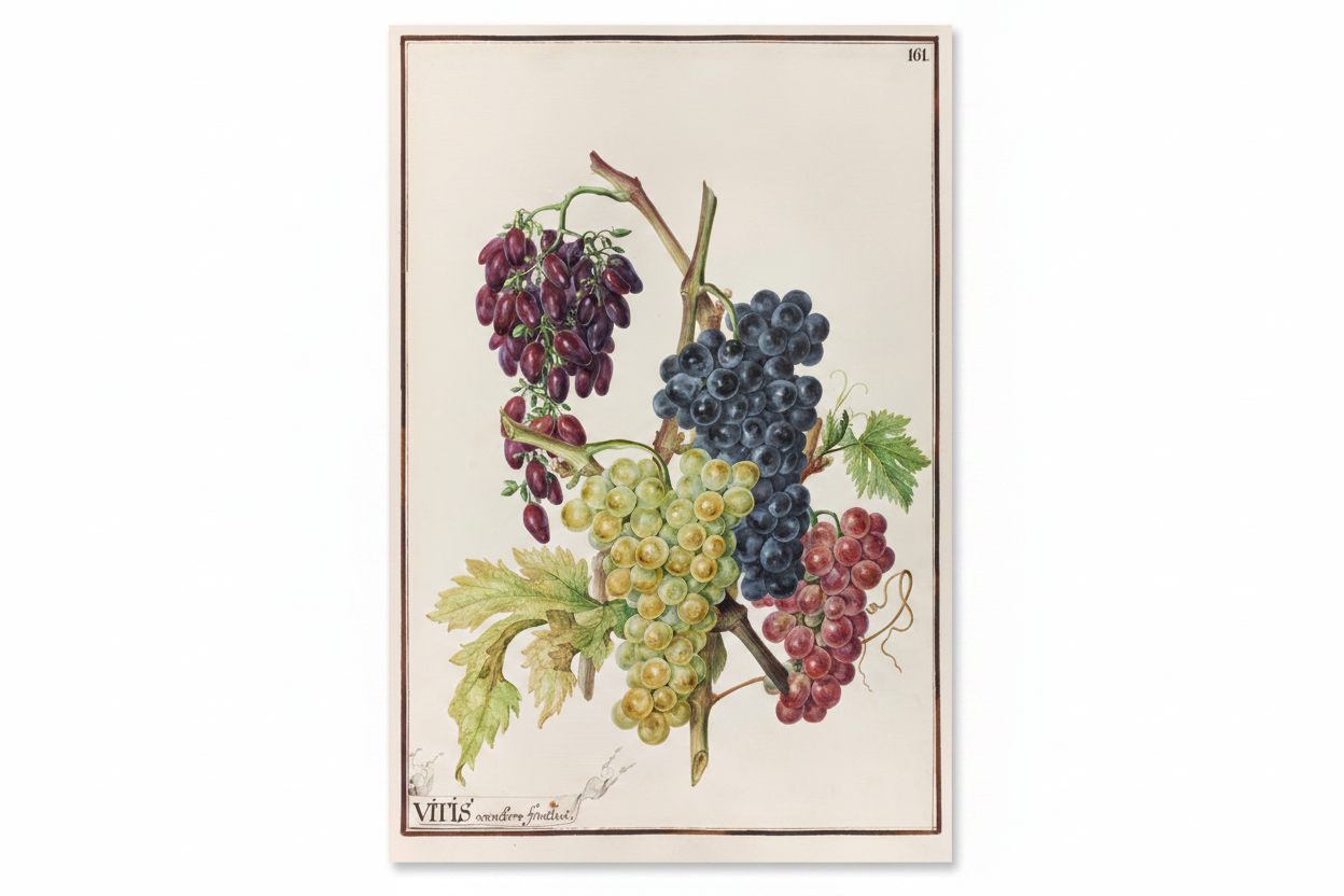 "Réva vinná" od Bratří Bauerových / "Vitis vinifera fructus" Bratři Bauerovi