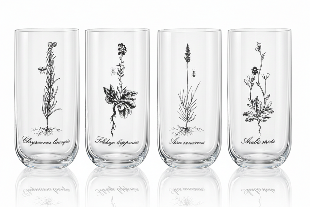 Botanical Crystal Glass Set | Celebrate Botanical Legacy of the Bauer BrotherL
