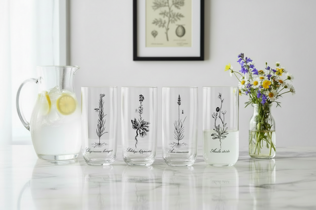 Botanical Crystal Glass Set | Celebrate Botanical Legacy of the Bauer BrotherL