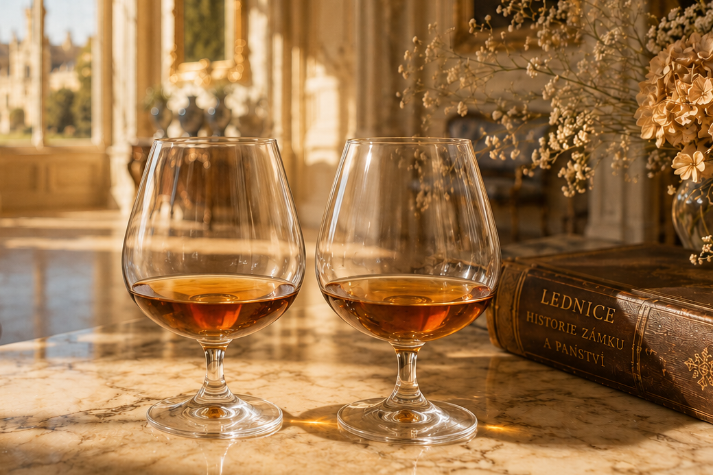 "Chateau Cognac" 2-Piece Crystal Glass Set | Czech Glass Gift
