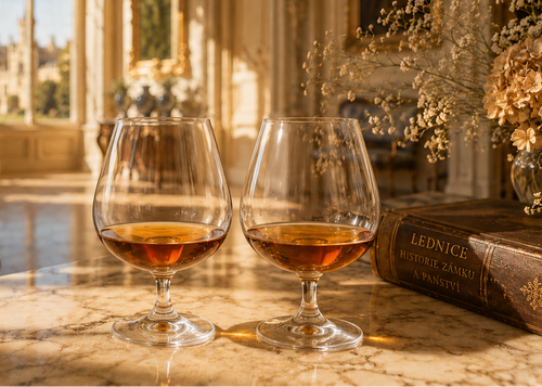 "Chateau Cognac" 2-Piece Crystal Glass Set | Czech Glass Gift