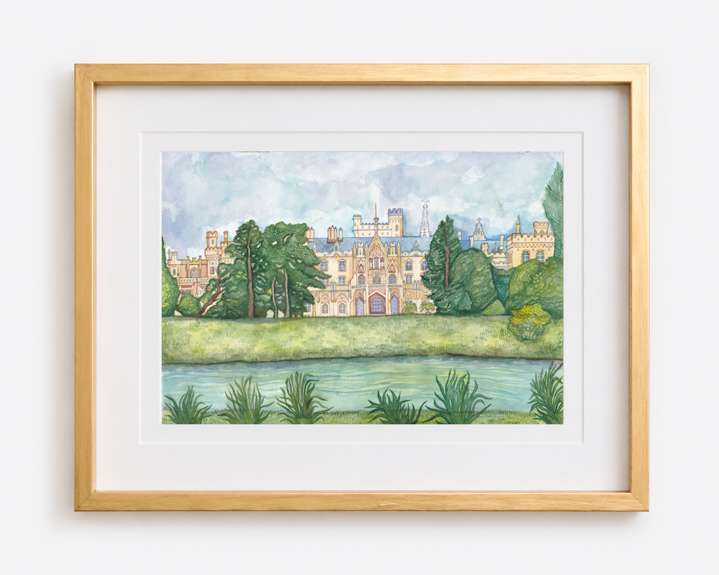"Lednice Castle" / "Schloss Lednice" 13x18
