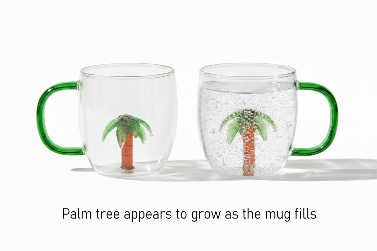 Palm House Borosilicate Glass Mug 320 ml | Lednice Castle Souvenir