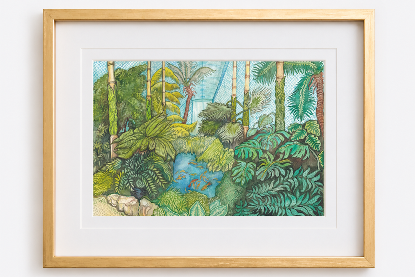 13x18 Watercolor Art Print "Castle Palm House" | Anastasia Komarova