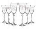 Bohemian Crystal Historic Wine Glasses Set of 6 | Lednice Chateau Gift