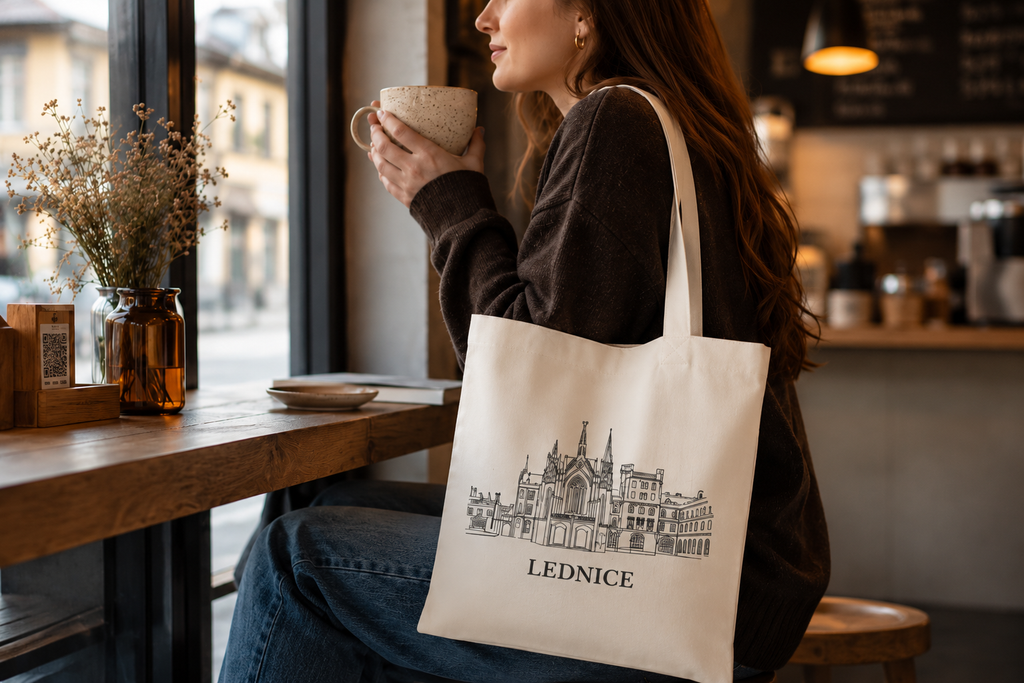 Designer TOTE bag: Lednice Chateau (Vitali Komarov) Deep Blue