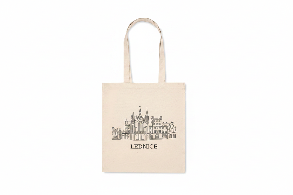 Designer TOTE bag: Lednice Chateau (Vitali Komarov) Deep Blue