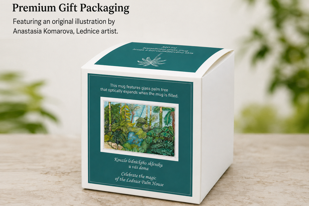 Palm House Borosilicate Glass Mug 320 ml | Lednice Castle Souvenir