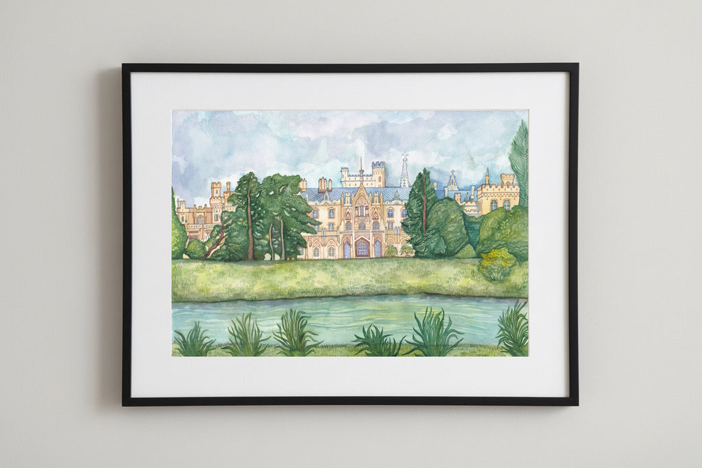 13x18 Print Watercolor "Lednice Castle" | Anastasia Komarova Art