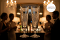 2pc Crystal Champagne Glasses Set | Lednice Chateau Gift