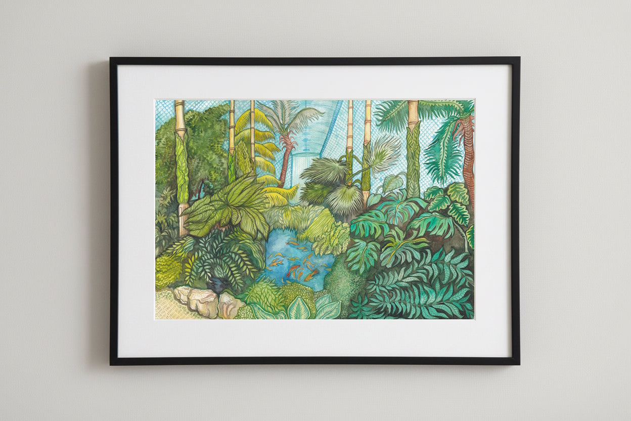 13x18 Print Watercolor "Castle Palm House" | Anastasia Komarova Art