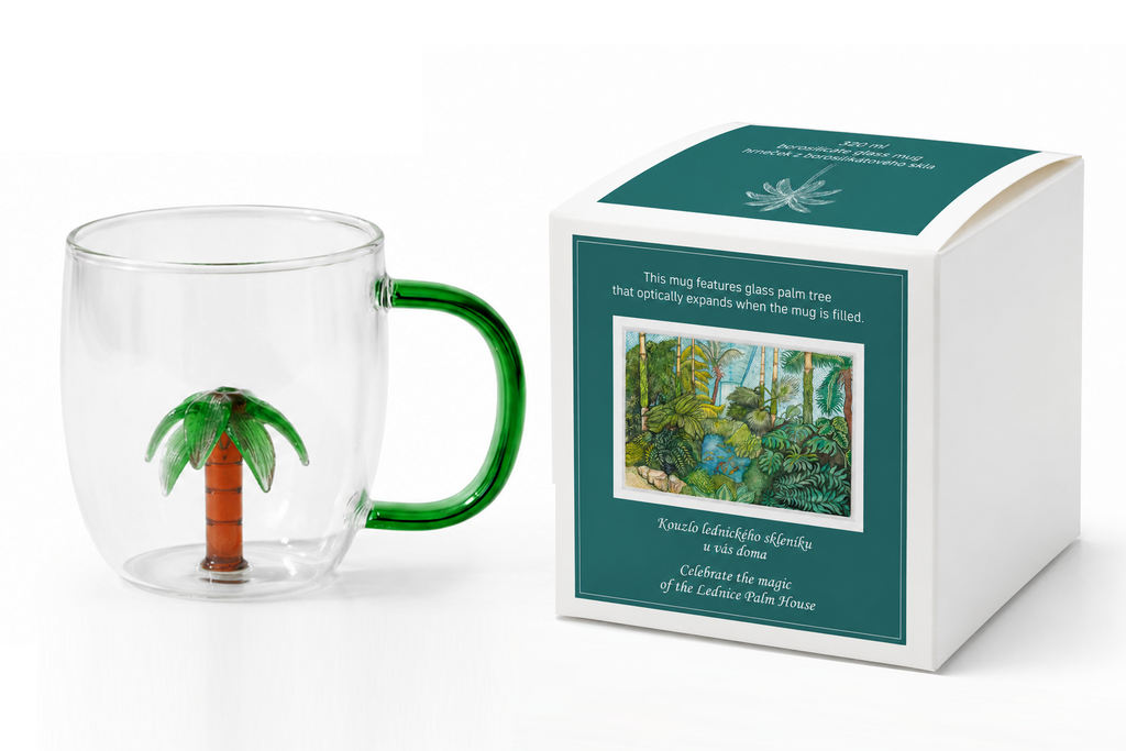 Palm House Borosilicate Glass Mug 320 ml | Lednice Castle Souvenir