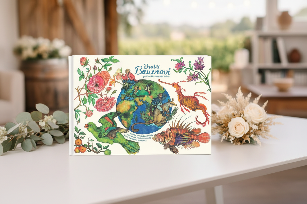 "Bratři Bauerovi: Příběh tří chlapců z Valtic". Czech. Signed by Anastasia Komarova