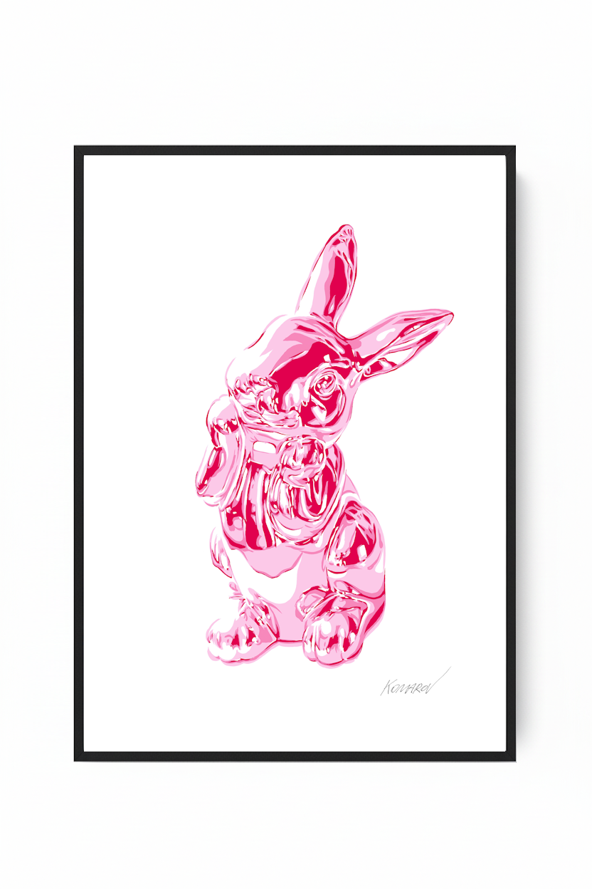 Vitali Komarov "Fiery Bunny" | Certified Art Print