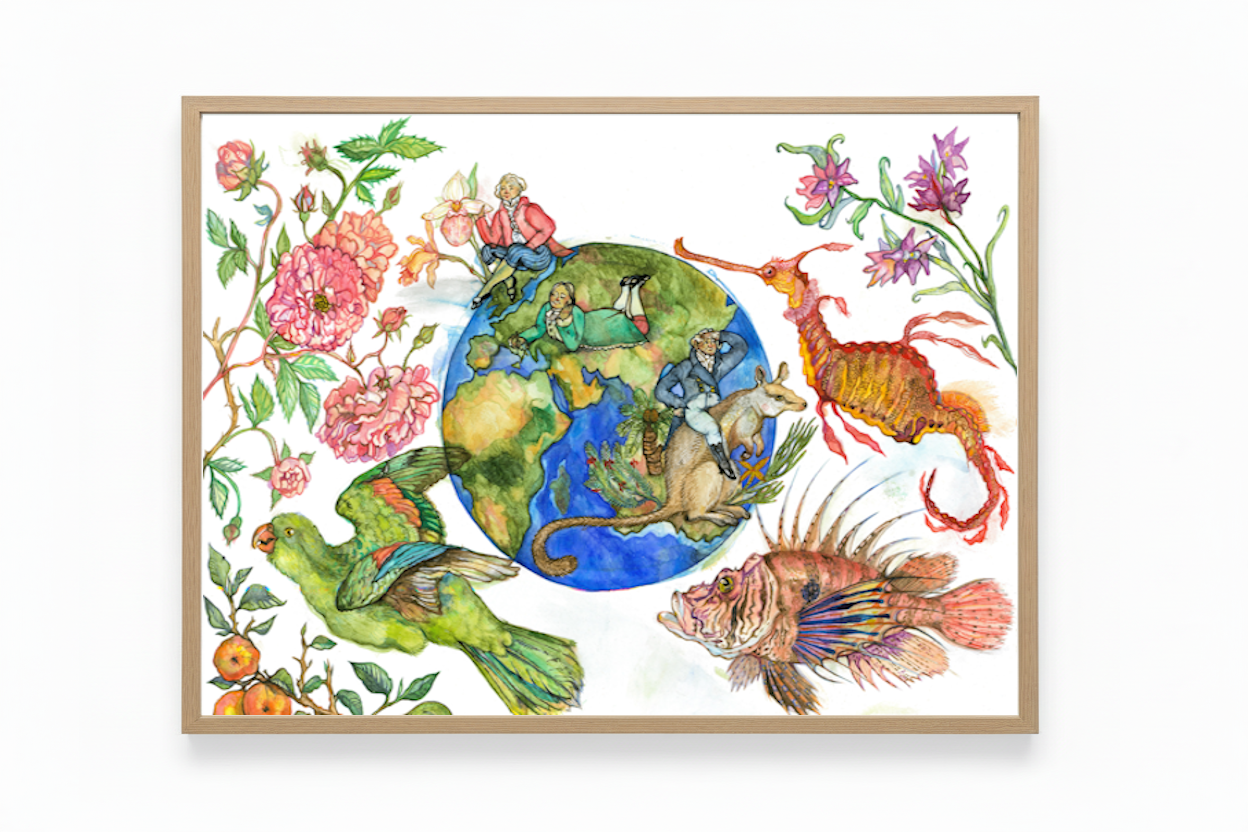 13x18 Anastasia Komarova Watercolor Print – "The Bauer Brothers: The Story of Three Boys from Valtice" Book Cover Illustration