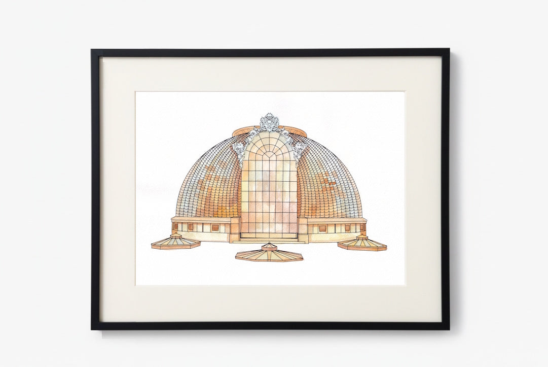 21x30 Anastasia Komarova "Lednice Palm Greenhouse" | Certified Art Print