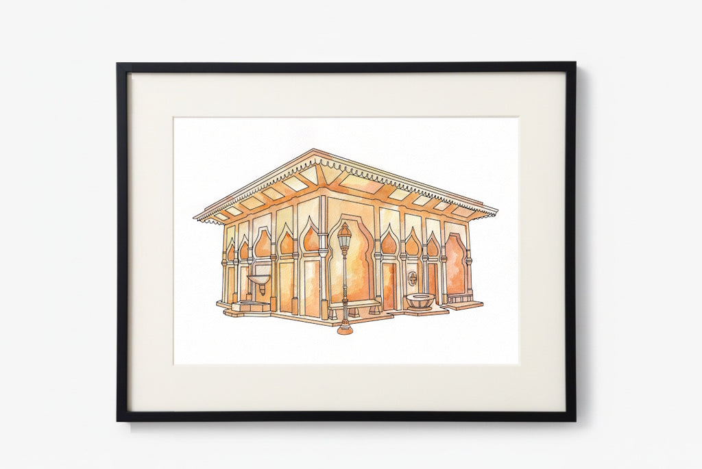 21x30 Anastasia Komarova "Moorish Waterworks in Lednice Castle Park" | Certified Art Print