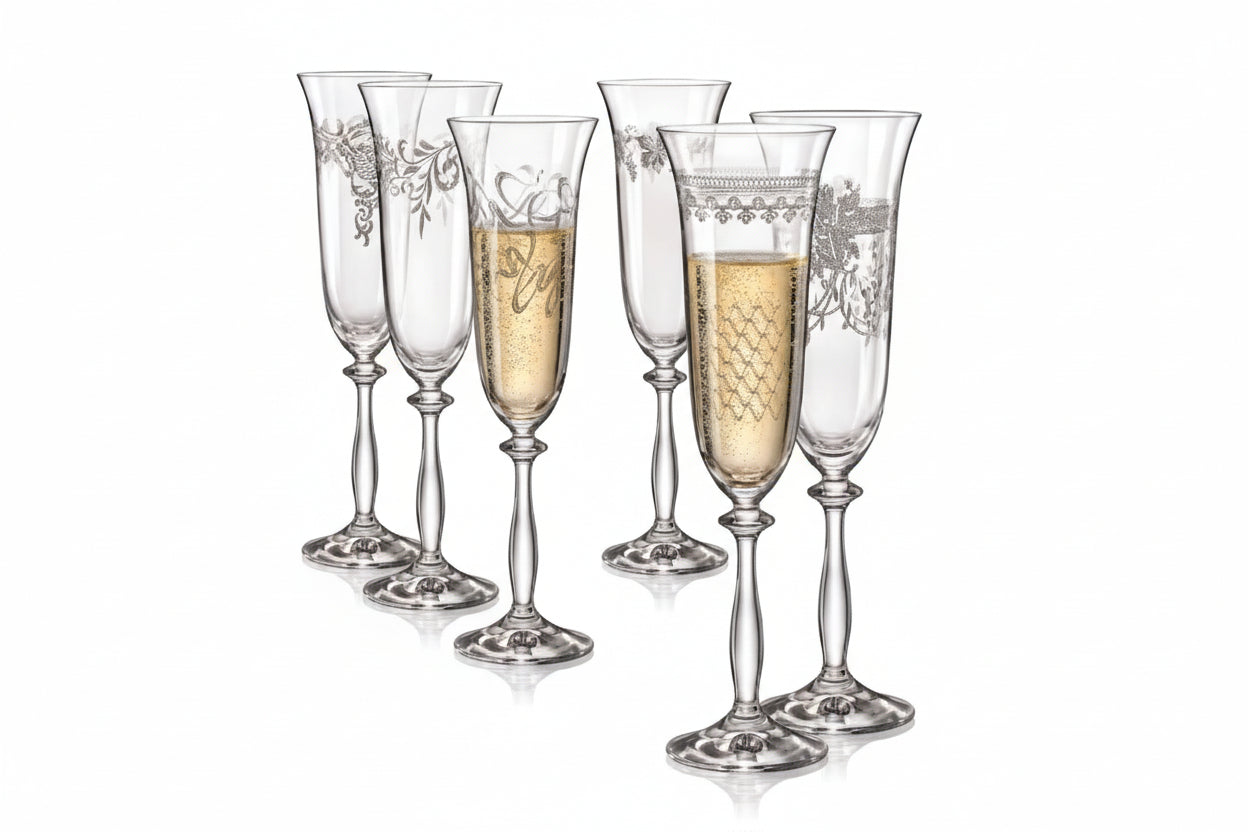 Crystal 190 ml Champagne Glasses