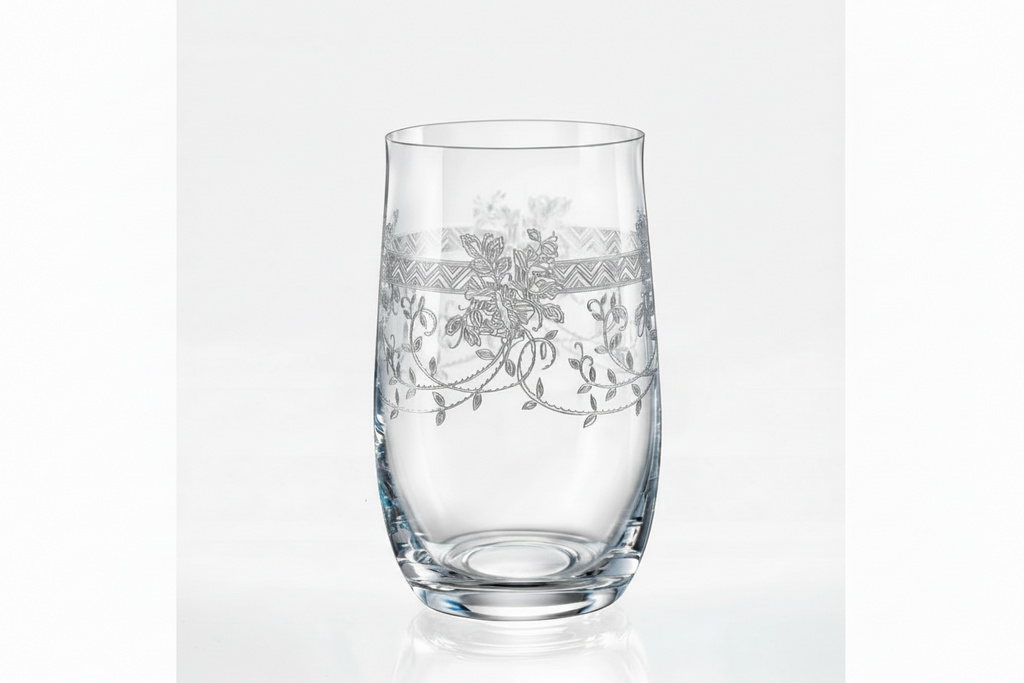 6pc Crystal Soft Drink Glasses Set | Lednice Chateau Gift