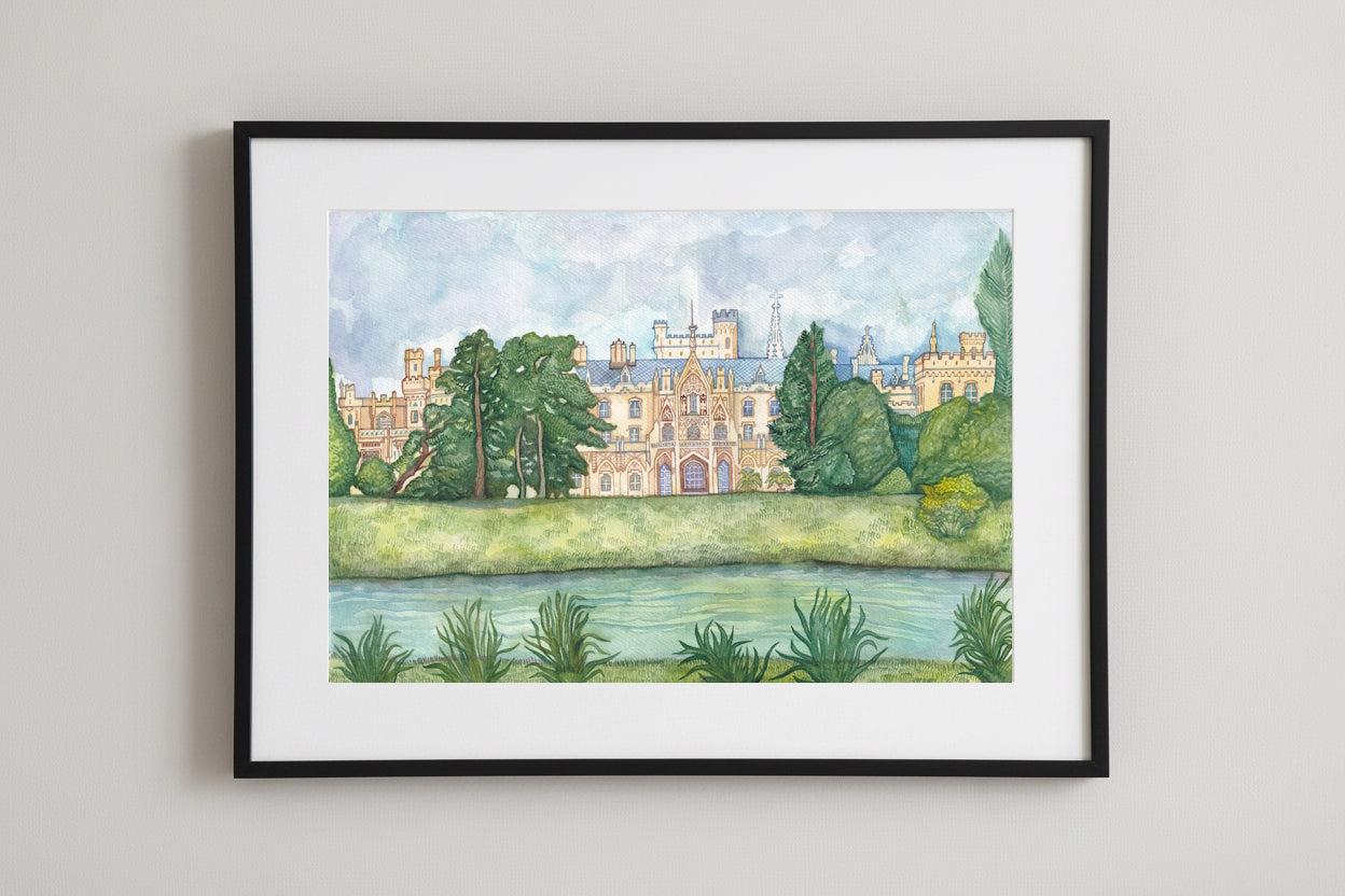 Watercolor "Lednice Castle" / Aquarell "Schloss Lednice"