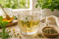 Palm House Tropical Leaves l Glass Mug 410 ml