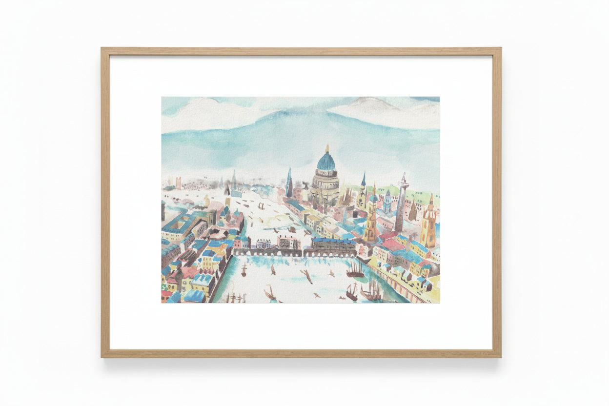 Erstausgabe-Illustration gerahmt