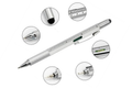 Hardtmuth Legacy Multi-Tool Pen Silver| Level, Ruler & Stylus