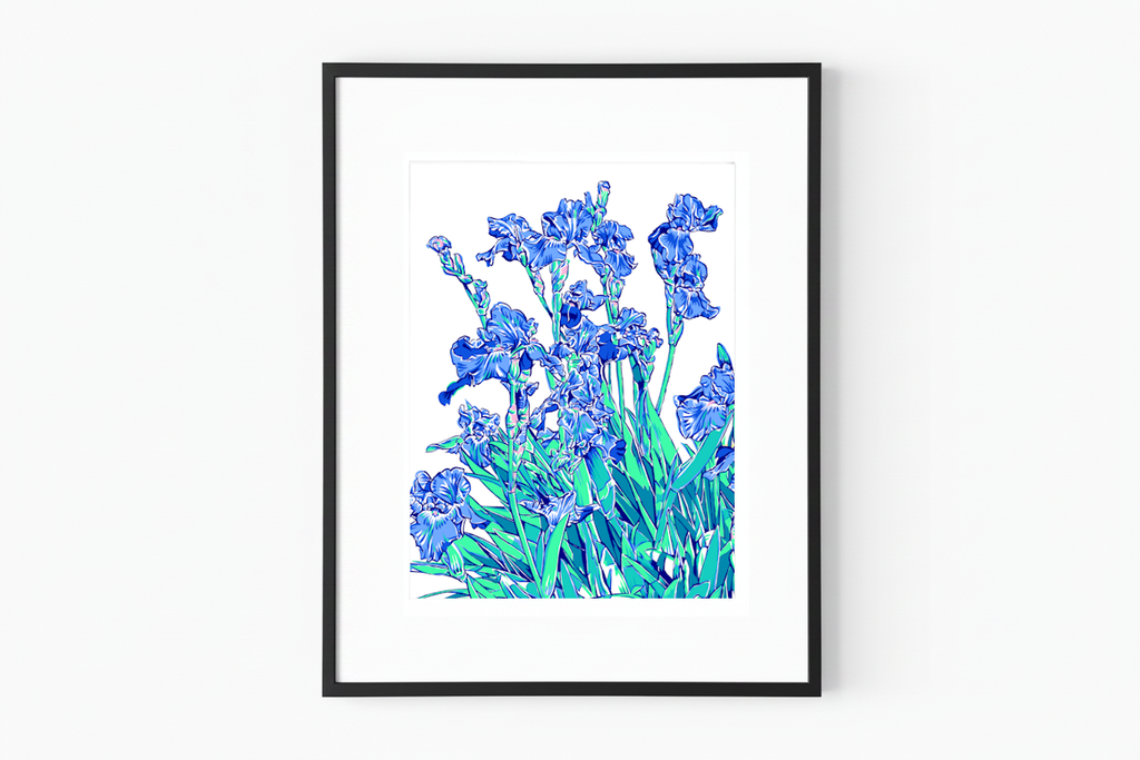 Vitali Komarov "Lednice Blue Iris" | Certified Art Print