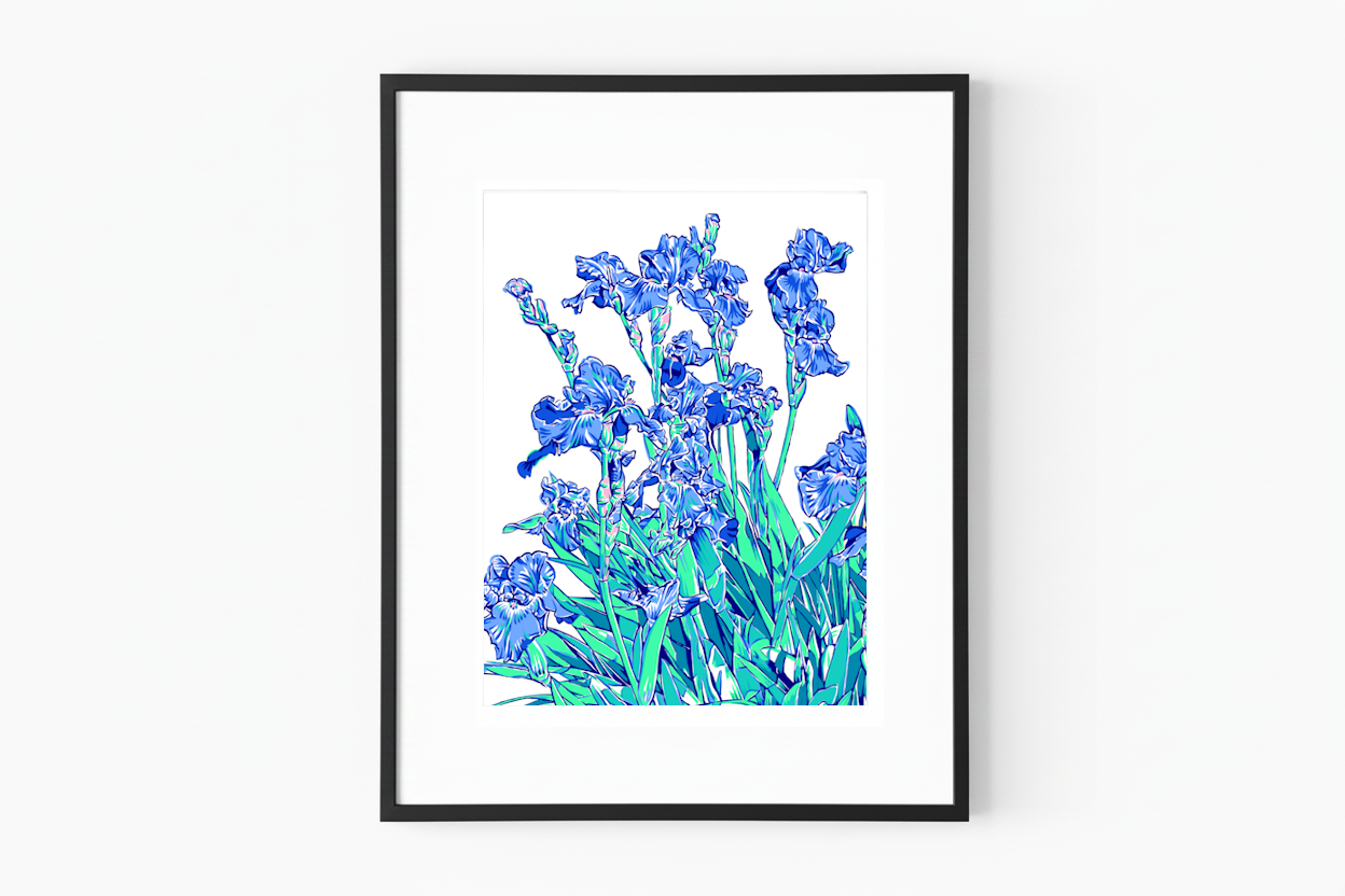 Vitali Komarov "Lednice Blue Iris" | Certified Art Print