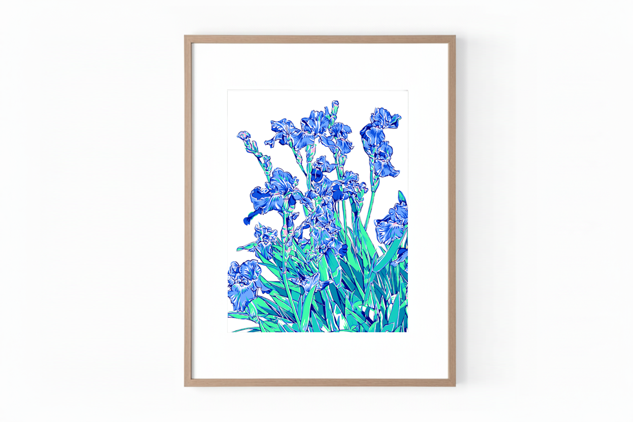Vitali Komarov "Lednice Blue Iris" | Certified Art Print