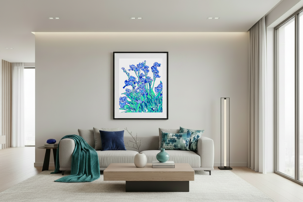 Vitali Komarov "Lednice Blue Iris" | Certified Art Print